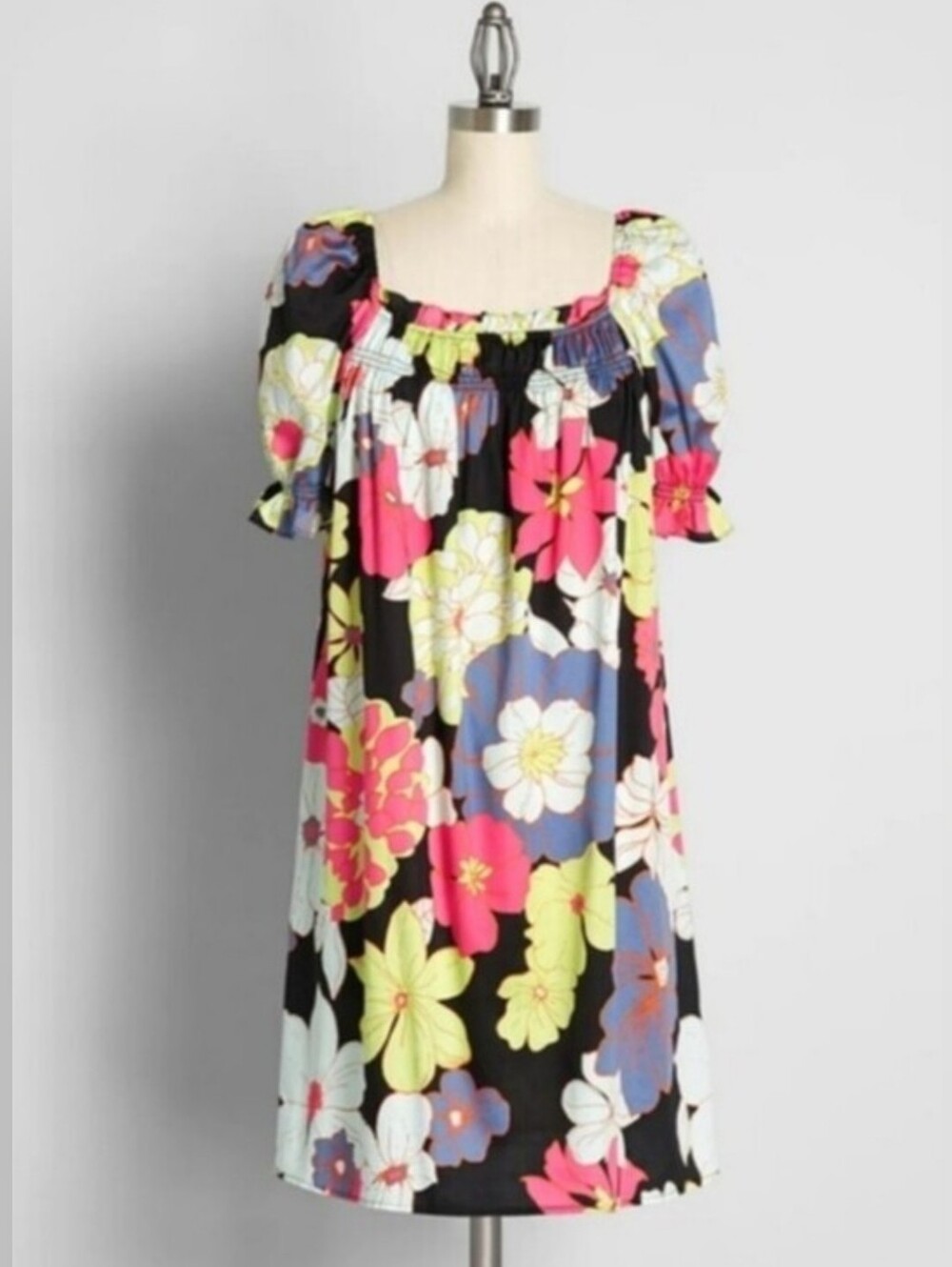 NWT Modcloth Floral Garden Stories Smocked Mini Dress